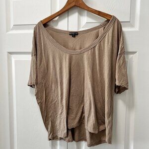 JAMES PERSE featherwieght jersey tee shirt sz 4 (XL) tan brown